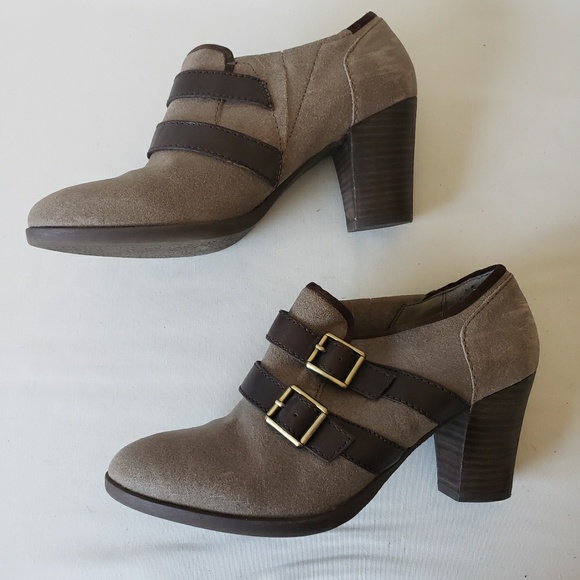 [Audrey Brooke] Taupe & Brown Ankle Boots Size 9 - Picture 2 of 8